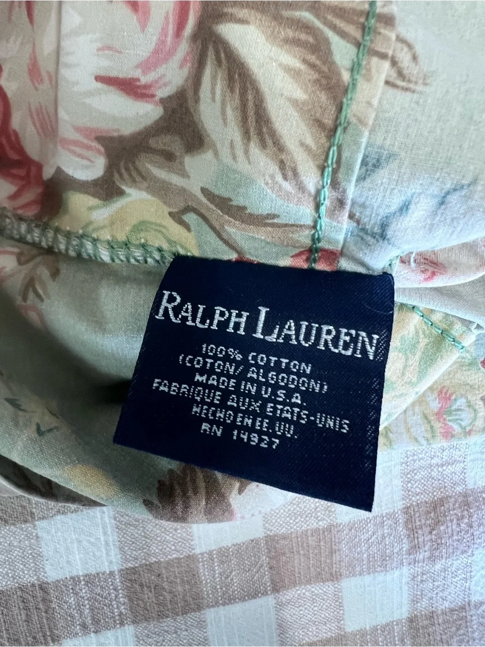 Ralph Lauren Charlotte pillow slip case cottage core grandma core vintage